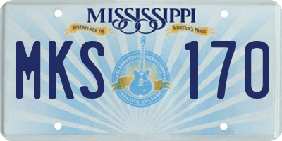MS license plate MKS170