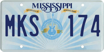 MS license plate MKS174