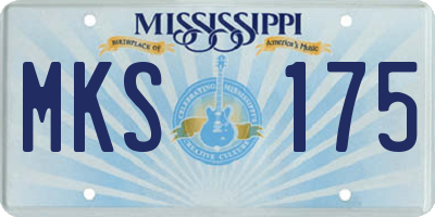 MS license plate MKS175