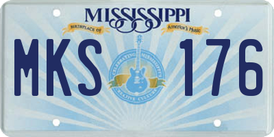 MS license plate MKS176