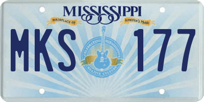MS license plate MKS177