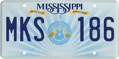 MS license plate MKS186