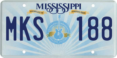 MS license plate MKS188
