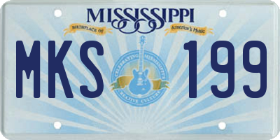 MS license plate MKS199