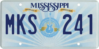 MS license plate MKS241