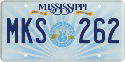 MS license plate MKS262