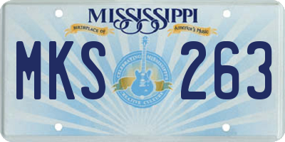 MS license plate MKS263