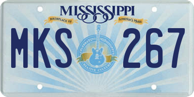 MS license plate MKS267