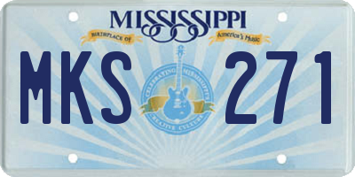 MS license plate MKS271