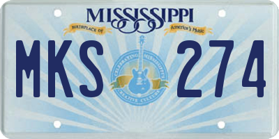 MS license plate MKS274
