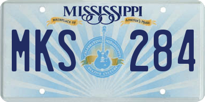 MS license plate MKS284