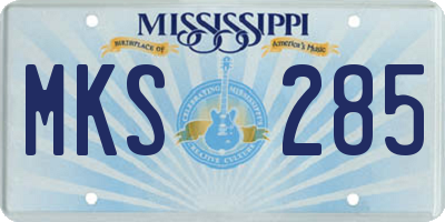 MS license plate MKS285