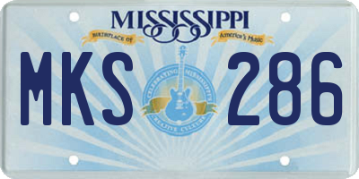 MS license plate MKS286