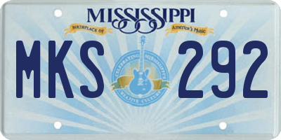 MS license plate MKS292