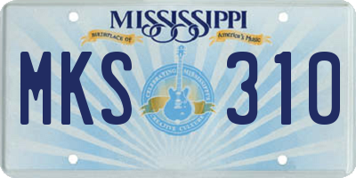 MS license plate MKS310