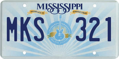 MS license plate MKS321