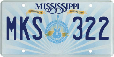 MS license plate MKS322
