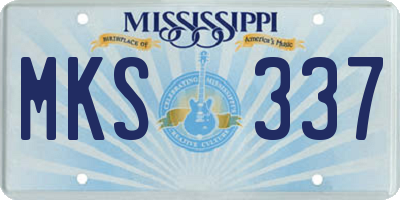 MS license plate MKS337