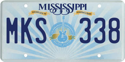 MS license plate MKS338