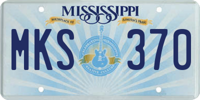 MS license plate MKS370