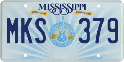 MS license plate MKS379