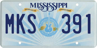 MS license plate MKS391