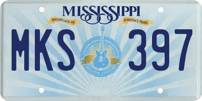 MS license plate MKS397