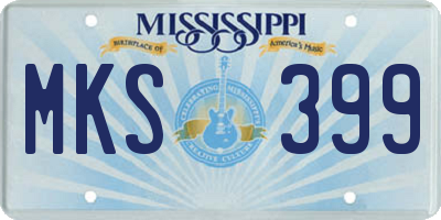 MS license plate MKS399