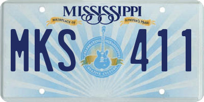 MS license plate MKS411