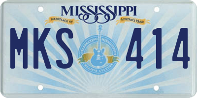 MS license plate MKS414