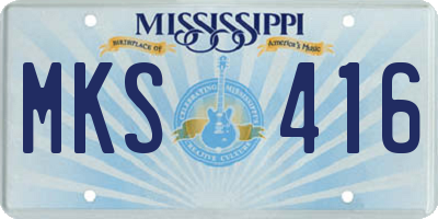 MS license plate MKS416