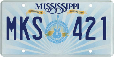MS license plate MKS421