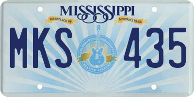 MS license plate MKS435