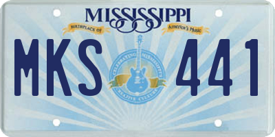 MS license plate MKS441