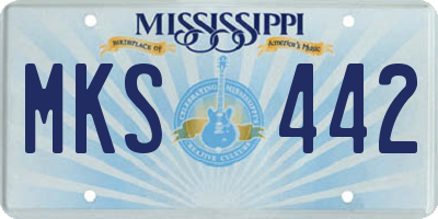 MS license plate MKS442