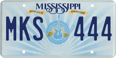 MS license plate MKS444