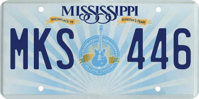 MS license plate MKS446