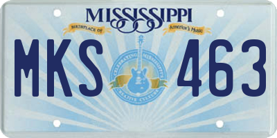 MS license plate MKS463