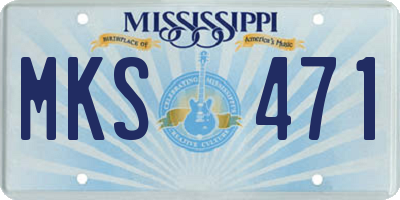 MS license plate MKS471