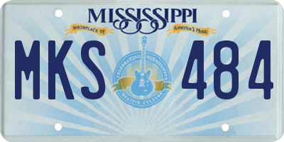 MS license plate MKS484