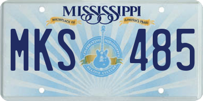 MS license plate MKS485