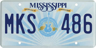 MS license plate MKS486