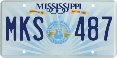 MS license plate MKS487