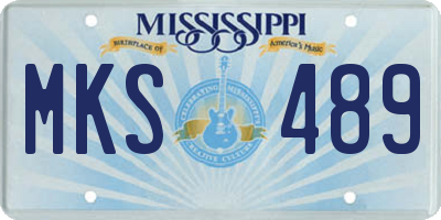 MS license plate MKS489