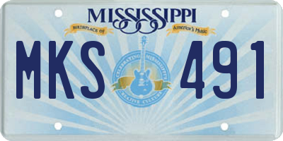 MS license plate MKS491