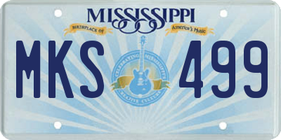 MS license plate MKS499