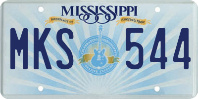 MS license plate MKS544