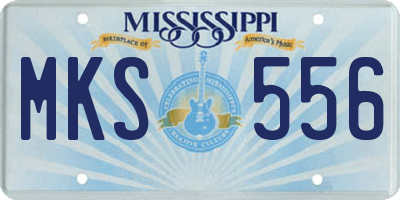 MS license plate MKS556