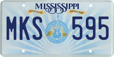 MS license plate MKS595