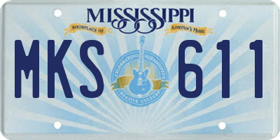 MS license plate MKS611